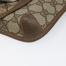 GUCCI GG Supreme Web Sherry Line Pouch PVC Leather Beige 89 01 021 Auth 110412-14