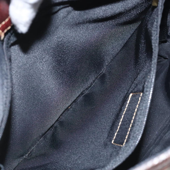 BURBERRY Nova Check Blue Label Shoulder Bag Nylon Leather Beige Auth 110429