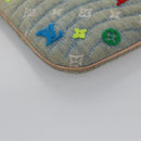 LOUIS VUITTON Monogram Denim New Wave Pochette Zip Bag Blue M67538 Auth 110431-10