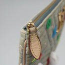 LOUIS VUITTON Monogram Denim New Wave Pochette Zip Bag Blue M67538 Auth 110431-12