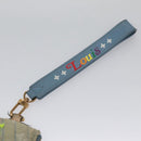 LOUIS VUITTON Monogram Denim New Wave Pochette Zip Bag Blue M67538 Auth 110431-13