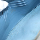 LOUIS VUITTON Monogram Denim New Wave Pochette Zip Bag Blue M67538 Auth 110431-15