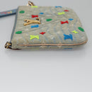 LOUIS VUITTON Monogram Denim New Wave Pochette Zip Bag Blue M67538 Auth 110431-4