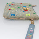 LOUIS VUITTON Monogram Denim New Wave Pochette Zip Bag Blue M67538 Auth 110431-5