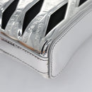 BALENCIAGA Neophone Holder Shoulder Bag Enamel Silver 660787 Auth 110436AV-16