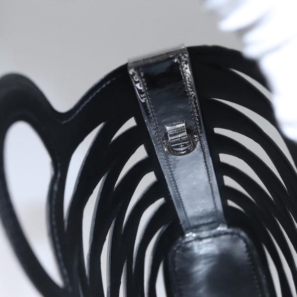 BALENCIAGA Neophone Holder Shoulder Bag Enamel Silver 660787 Auth 110436AV