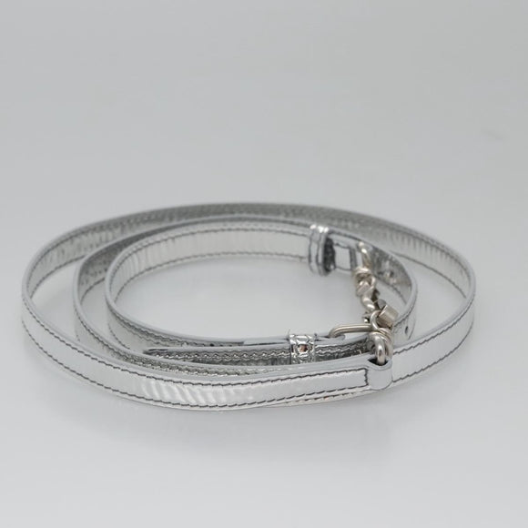 BALENCIAGA Neophone Holder Shoulder Bag Enamel Silver 660787 Auth 110436AV