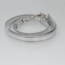 BALENCIAGA Neophone Holder Shoulder Bag Enamel Silver 660787 Auth 110436AV-29