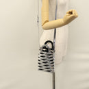 BALENCIAGA Neophone Holder Shoulder Bag Enamel Silver 660787 Auth 110436AV-31