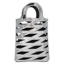 BALENCIAGA Neophone Holder Shoulder Bag Enamel Silver 660787 Auth 110436AV-2