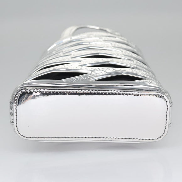 BALENCIAGA Neophone Holder Shoulder Bag Enamel Silver 660787 Auth 110436AV