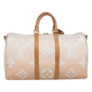 LOUIS VUITTON Monogram Giant Keepall Bandouliere 45 Bag Pink LV Auth 110446SA-2