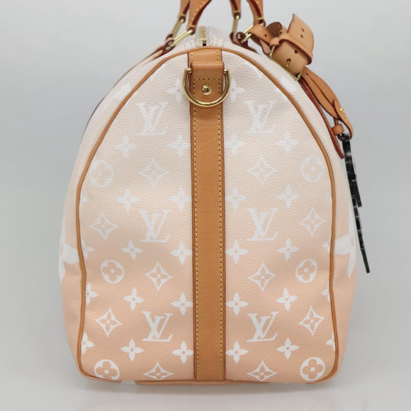 LOUIS VUITTON Monogram Giant Keepall Bandouliere 45 Bag Pink LV Auth 110446SA