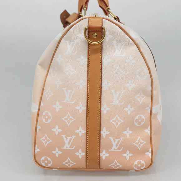 LOUIS VUITTON Monogram Giant Keepall Bandouliere 45 Bag Pink LV Auth 110446SA