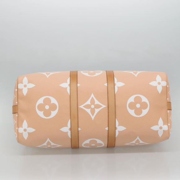LOUIS VUITTON Monogram Giant Keepall Bandouliere 45 Bag Pink LV Auth 110446SA