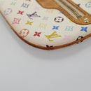 LOUIS VUITTON Monogram Multicolor Pochette MM Pouch White M60028 LV Auth 110453-10