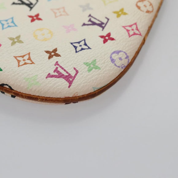 LOUIS VUITTON Monogram Multicolor Pochette MM Pouch White M60028 LV Auth 110453