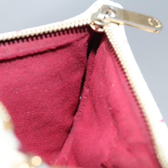LOUIS VUITTON Monogram Multicolor Pochette MM Pouch White M60028 LV Auth 110453