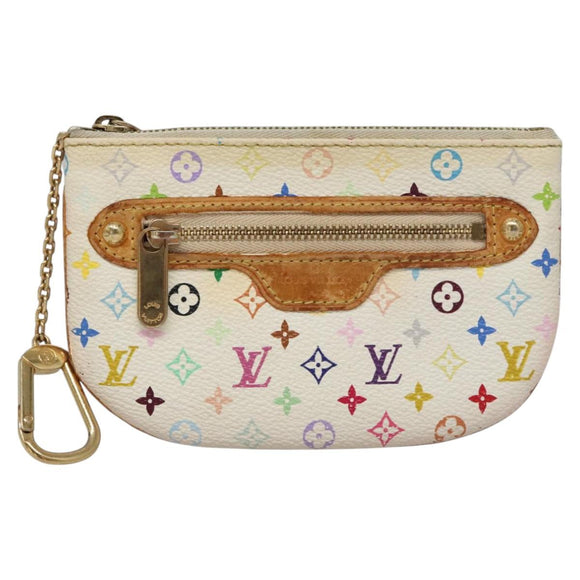 LOUIS VUITTON Monogram Multicolor Pochette MM Pouch White M60028 LV Auth 110453