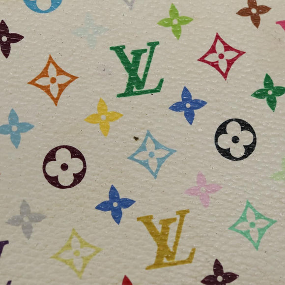 LOUIS VUITTON Monogram Multicolor Pochette MM Pouch White M60028 LV Auth 110453