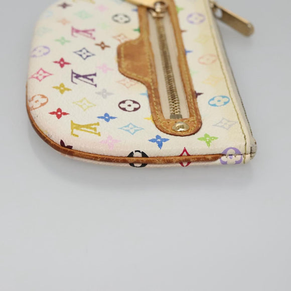 LOUIS VUITTON Monogram Multicolor Pochette MM Pouch White M60028 LV Auth 110453
