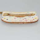 LOUIS VUITTON Monogram Multicolor Pochette MM Pouch White M60028 LV Auth 110453-8