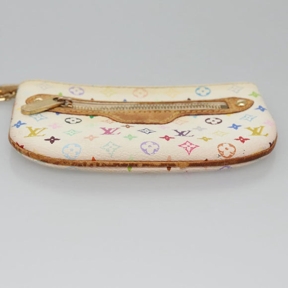 LOUIS VUITTON Monogram Multicolor Pochette MM Pouch White M60028 LV Auth 110453