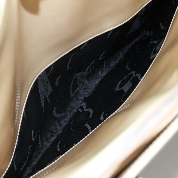 Salvatore Ferragamo Shoulder Bag Patent leather Beige Auth 110481