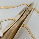 Salvatore Ferragamo Shoulder Bag Patent leather Beige Auth 110481-6