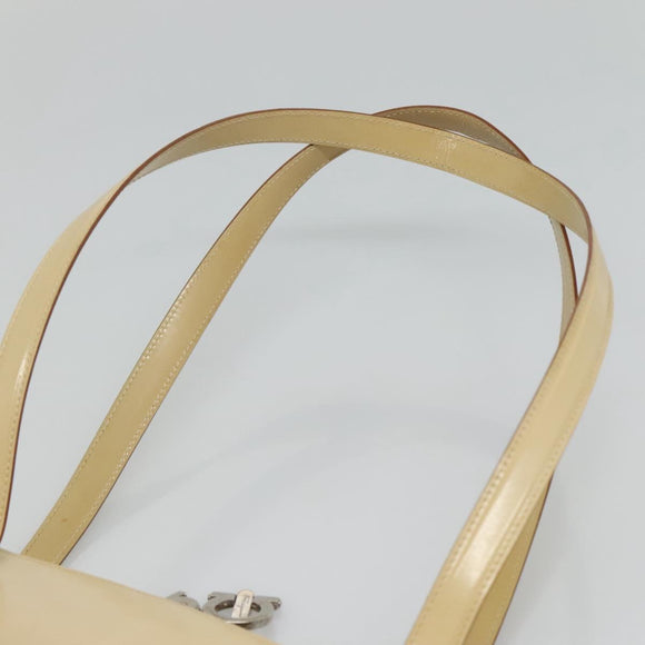 Salvatore Ferragamo Shoulder Bag Patent leather Beige Auth 110481