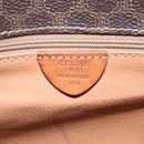 CELINE Macadam Canvas Shoulder Bag PVC Leather Brown Auth 110484-12