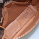 CELINE Macadam Canvas Shoulder Bag PVC Leather Brown Auth 110484-10