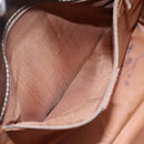 CELINE Macadam Canvas Shoulder Bag PVC Leather Brown Auth 110484-11