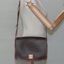 CELINE Macadam Canvas Shoulder Bag PVC Leather Brown Auth 110484-20