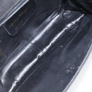 Salvatore Ferragamo Gancini Shoulder Bag Suede Black Gold Auth 110487-11