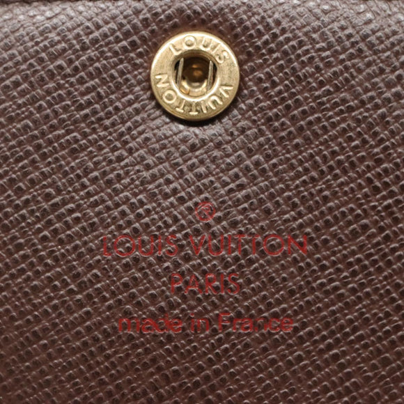 LOUIS VUITTON Damier Ebene Porte Cartes ID Bandouliere Case N60016 Auth 110489V