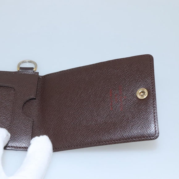 LOUIS VUITTON Damier Ebene Porte Cartes ID Bandouliere Case N60016 Auth 110489V