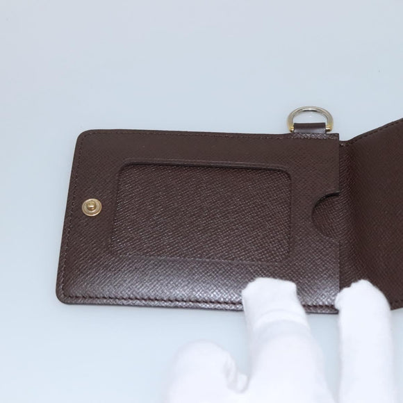 LOUIS VUITTON Damier Ebene Porte Cartes ID Bandouliere Case N60016 Auth 110489V