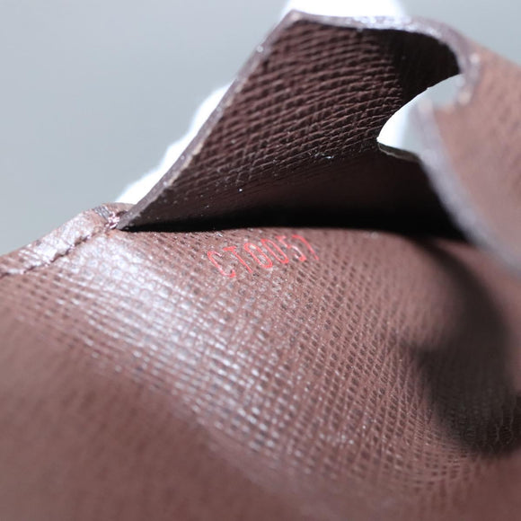 LOUIS VUITTON Damier Ebene Porte Cartes ID Bandouliere Case N60016 Auth 110489V