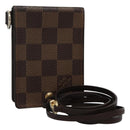 LOUIS VUITTON Damier Ebene Porte Cartes ID Bandouliere Case N60016 Auth 110489V-1