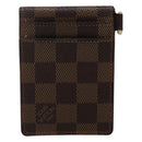 LOUIS VUITTON Damier Ebene Porte Cartes ID Bandouliere Case N60016 Auth 110489V-2