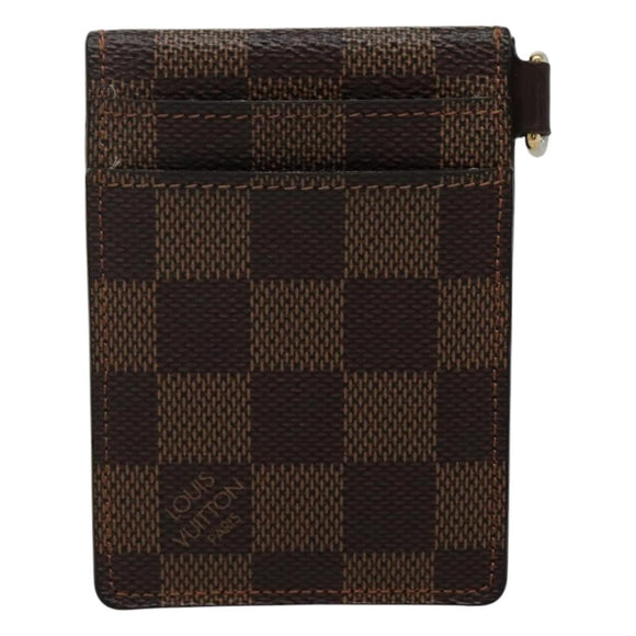 LOUIS VUITTON Damier Ebene Porte Cartes ID Bandouliere Case N60016 Auth 110489V