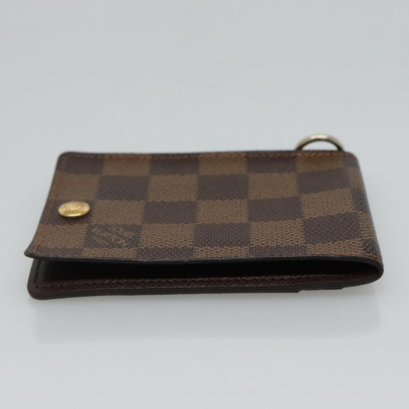 LOUIS VUITTON Damier Ebene Porte Cartes ID Bandouliere Case N60016 Auth 110489V