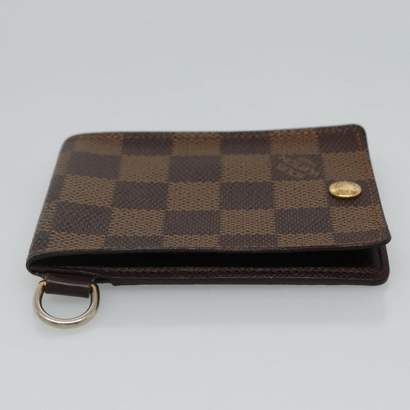 LOUIS VUITTON Damier Ebene Porte Cartes ID Bandouliere Case N60016 Auth 110489V