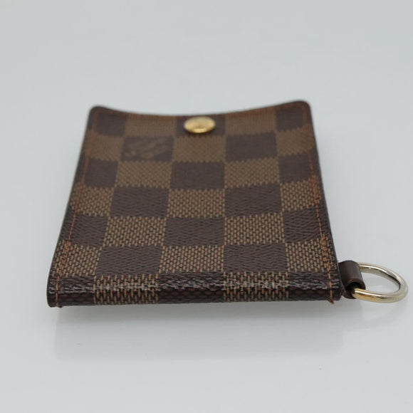 LOUIS VUITTON Damier Ebene Porte Cartes ID Bandouliere Case N60016 Auth 110489V