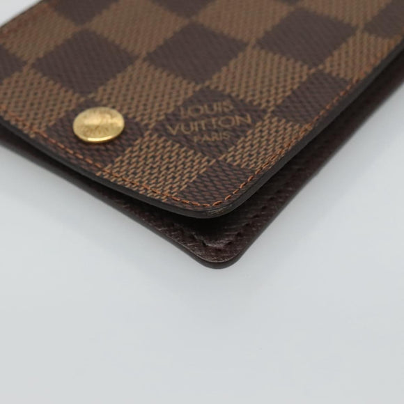 LOUIS VUITTON Damier Ebene Porte Cartes ID Bandouliere Case N60016 Auth 110489V