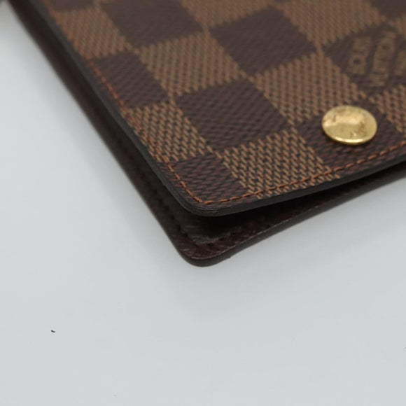 LOUIS VUITTON Damier Ebene Porte Cartes ID Bandouliere Case N60016 Auth 110489V
