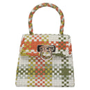 Salvatore Ferragamo Gancini Hand Bag Leather Multicolor Auth 110491SAV-13