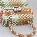 Salvatore Ferragamo Gancini Hand Bag Leather Multicolor Auth 110491SAV-6