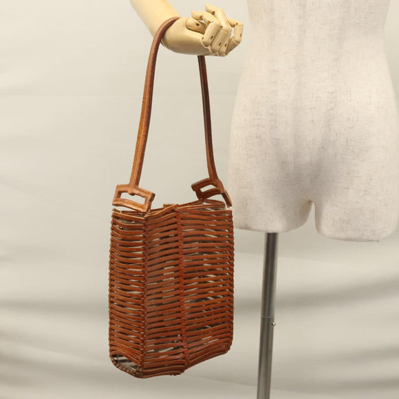 Salvatore Ferragamo Shoulder Bag Leather Brown Auth 110497